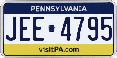 PA license plate JEE4795