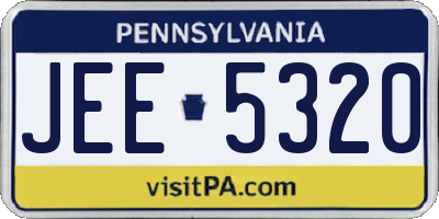 PA license plate JEE5320