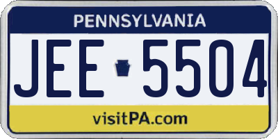 PA license plate JEE5504