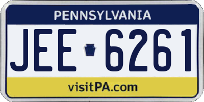 PA license plate JEE6261