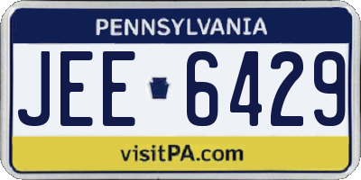 PA license plate JEE6429