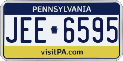 PA license plate JEE6595