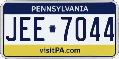 PA license plate JEE7044