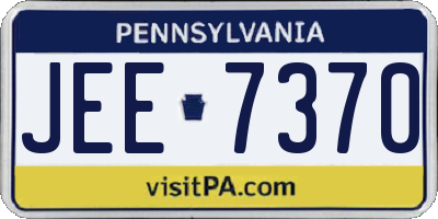 PA license plate JEE7370