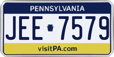 PA license plate JEE7579