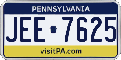 PA license plate JEE7625