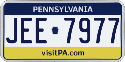 PA license plate JEE7977