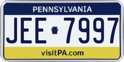 PA license plate JEE7997