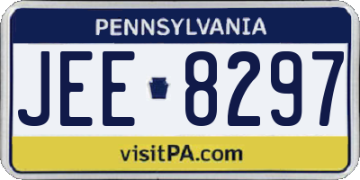 PA license plate JEE8297