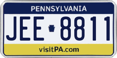 PA license plate JEE8811