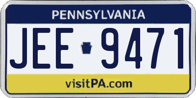 PA license plate JEE9471