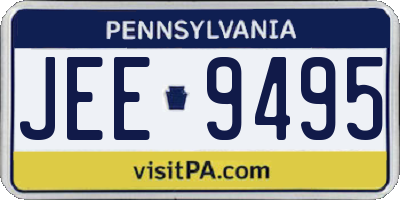 PA license plate JEE9495