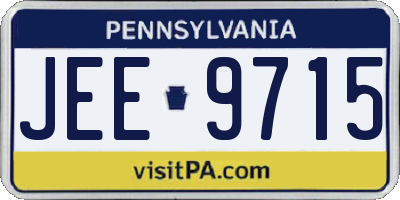 PA license plate JEE9715