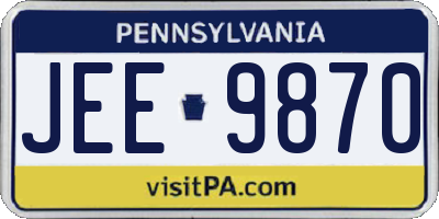 PA license plate JEE9870