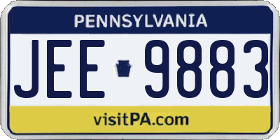 PA license plate JEE9883