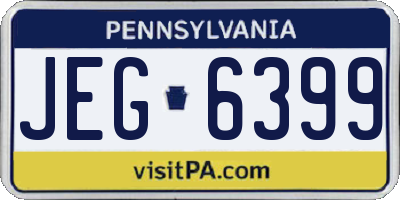 PA license plate JEG6399
