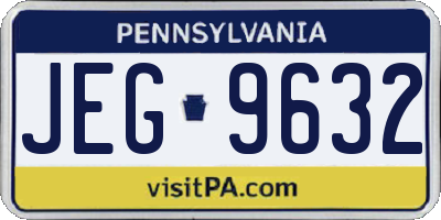 PA license plate JEG9632