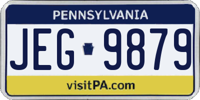 PA license plate JEG9879