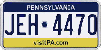 PA license plate JEH4470