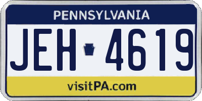 PA license plate JEH4619