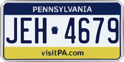 PA license plate JEH4679