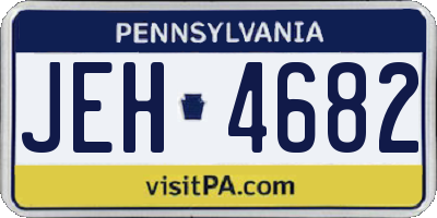 PA license plate JEH4682
