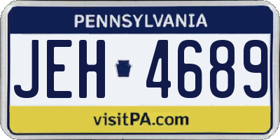 PA license plate JEH4689