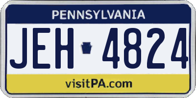 PA license plate JEH4824