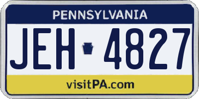 PA license plate JEH4827
