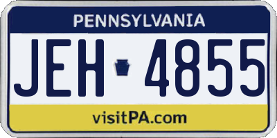 PA license plate JEH4855