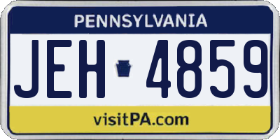 PA license plate JEH4859