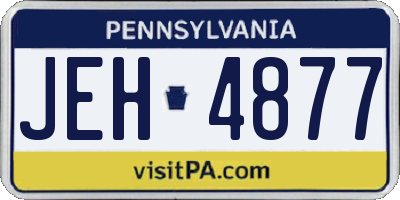 PA license plate JEH4877