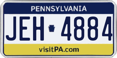 PA license plate JEH4884