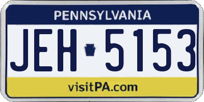 PA license plate JEH5153