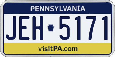 PA license plate JEH5171