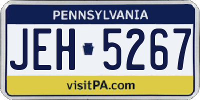PA license plate JEH5267