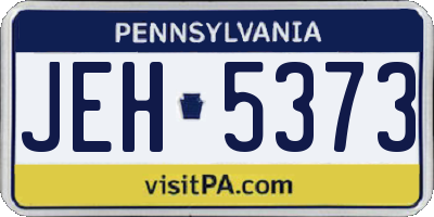 PA license plate JEH5373