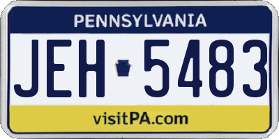 PA license plate JEH5483