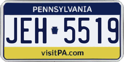 PA license plate JEH5519