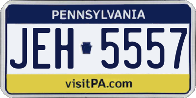 PA license plate JEH5557