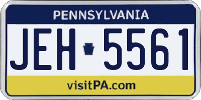 PA license plate JEH5561