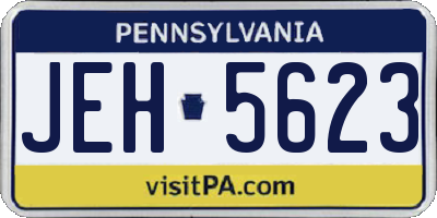 PA license plate JEH5623