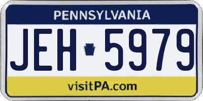 PA license plate JEH5979