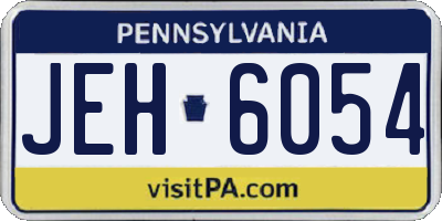 PA license plate JEH6054