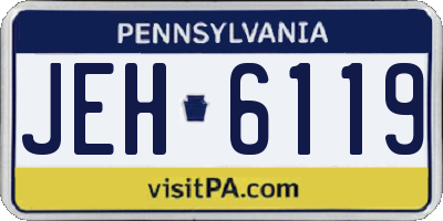 PA license plate JEH6119