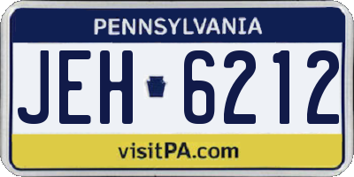 PA license plate JEH6212