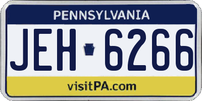 PA license plate JEH6266