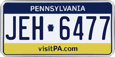 PA license plate JEH6477