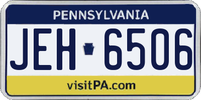 PA license plate JEH6506