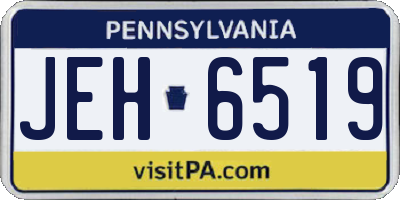 PA license plate JEH6519